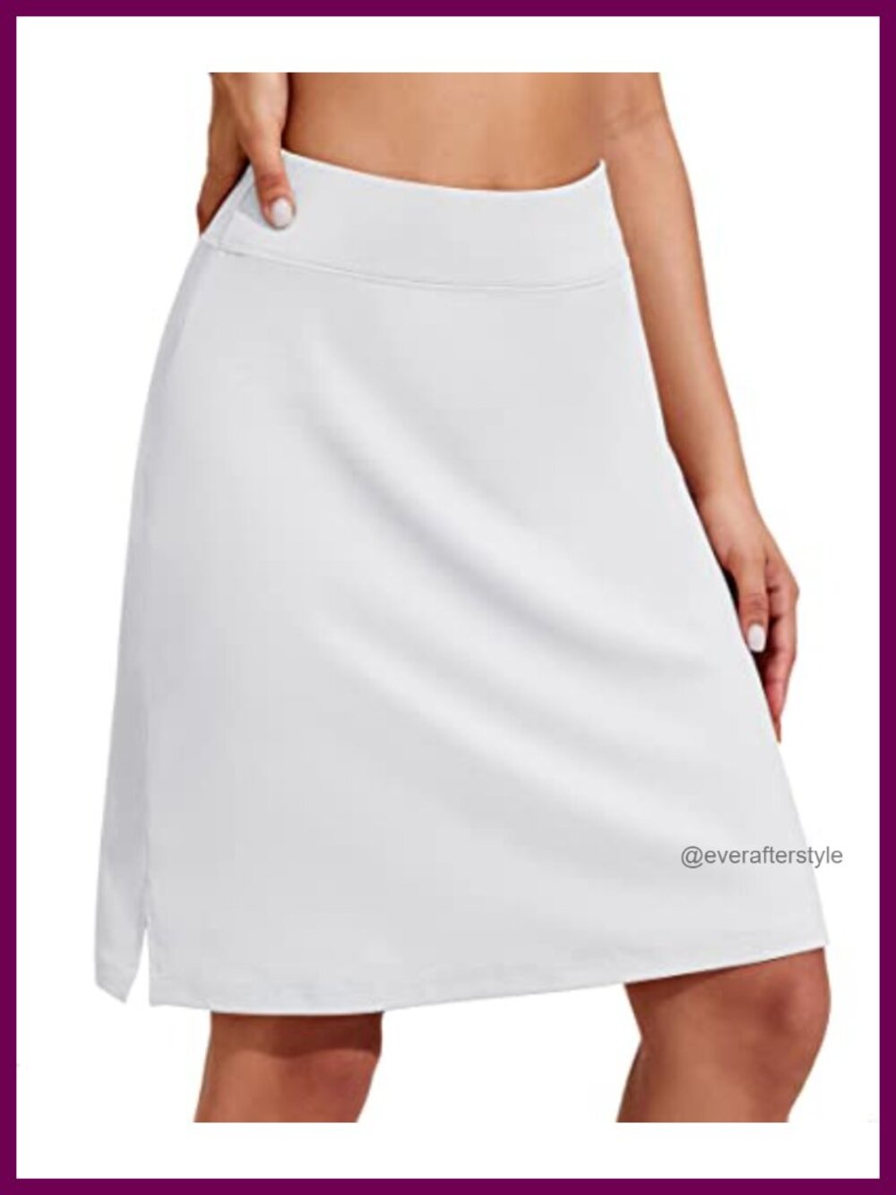 Knee Length Golf Skorts High Waisted A-Line Skort with Pockets